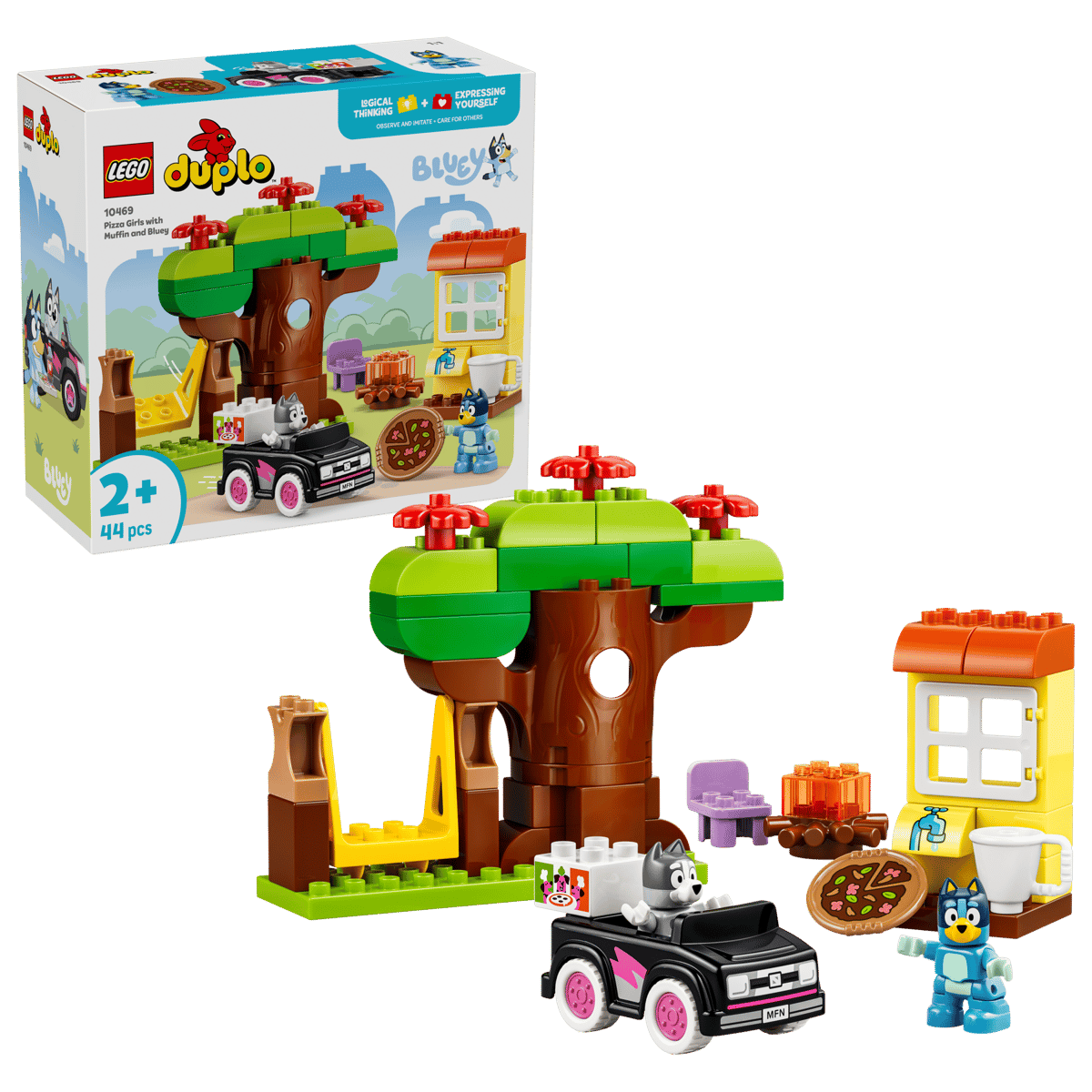 LEGO DUPLO Bluey Pizza Girls with Muffin and Bluey 44 Pieces Multicolour