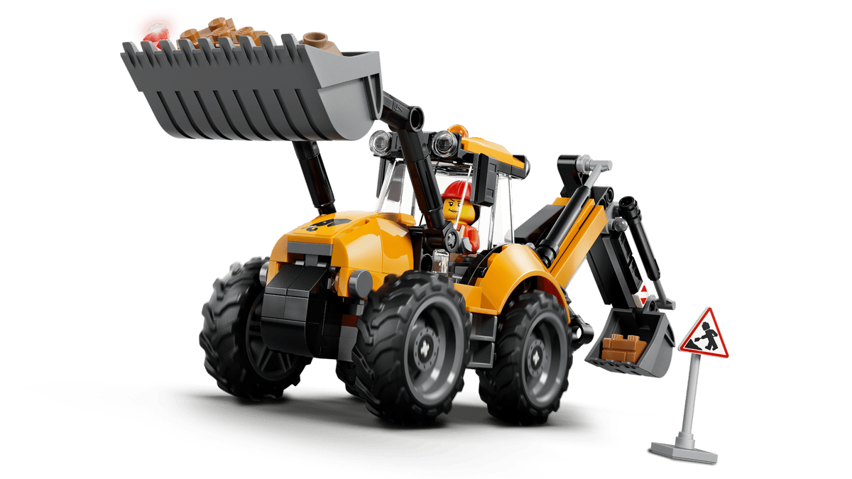LEGO City Yellow Backhoe Loader 301 Pieces 10 × 28 × 7 cm Yellow