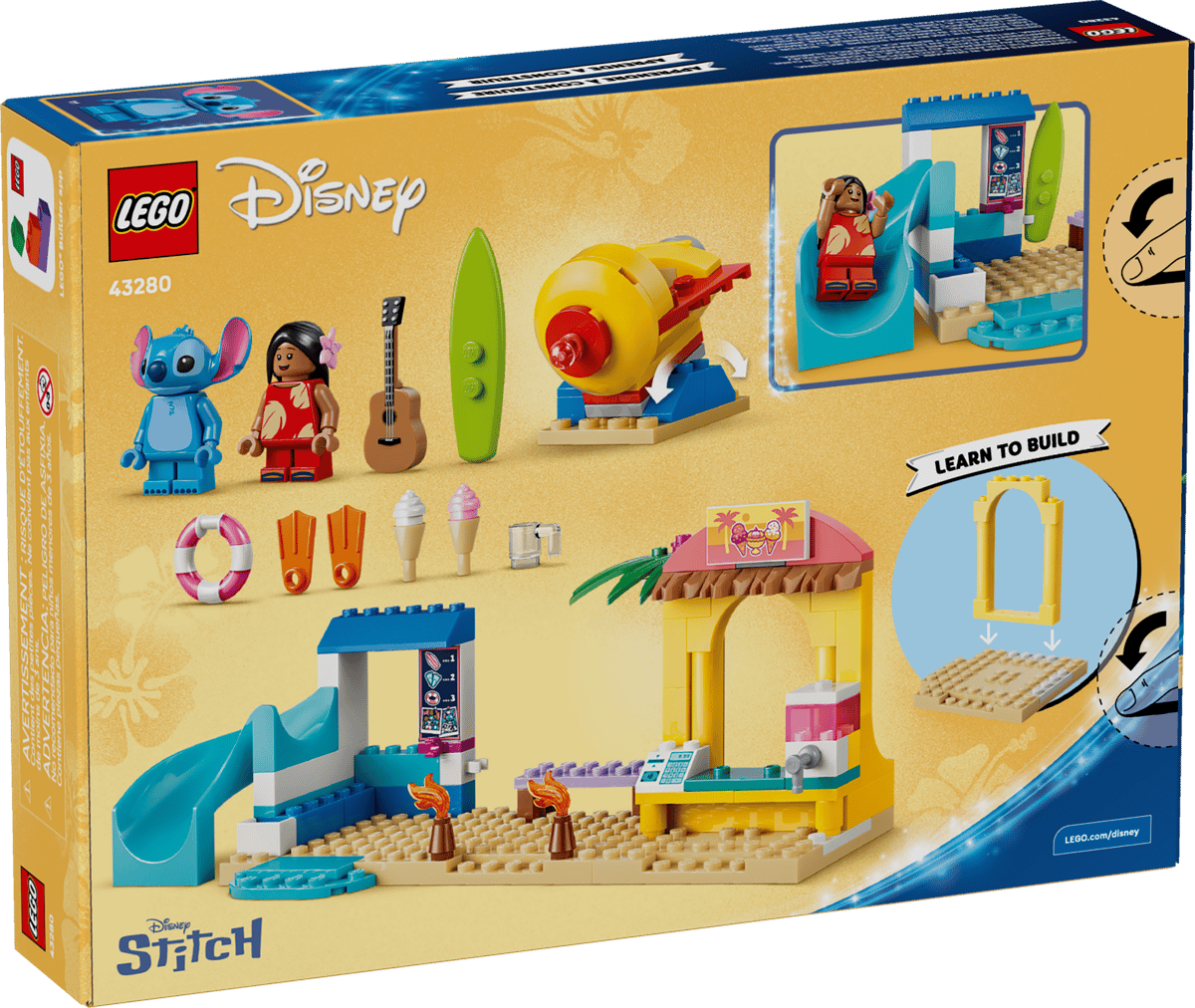 LEGO Disney Beach Fun with Lilo & Stitch 113 Pieces 9 × 23 × 9 cm Multicolour