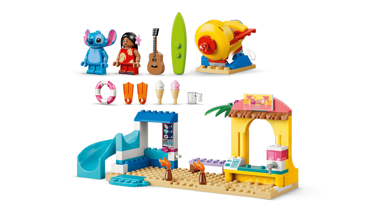 LEGO Disney Beach Fun with Lilo & Stitch 113 Pieces 9 × 23 × 9 cm Multicolour