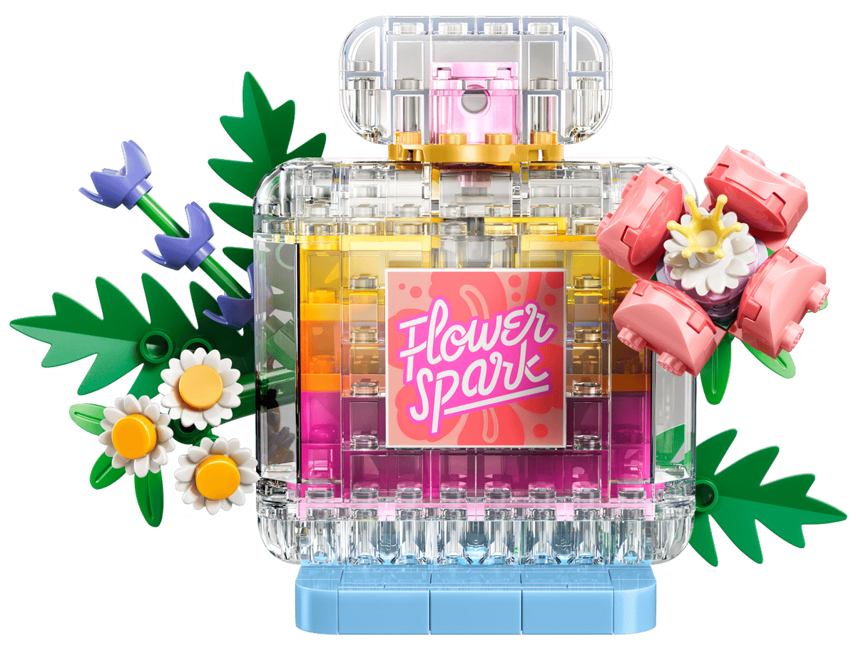 LEGO Creator 3in1 Floral Decor Perfume Bottle 286 Pieces 10 × 9 × 15 cm Multicolour