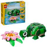 LEGO Creator 3in1 Turtle with a Water Lily Flower 124 Pieces 4 × 10 × 6 cm Multicolour