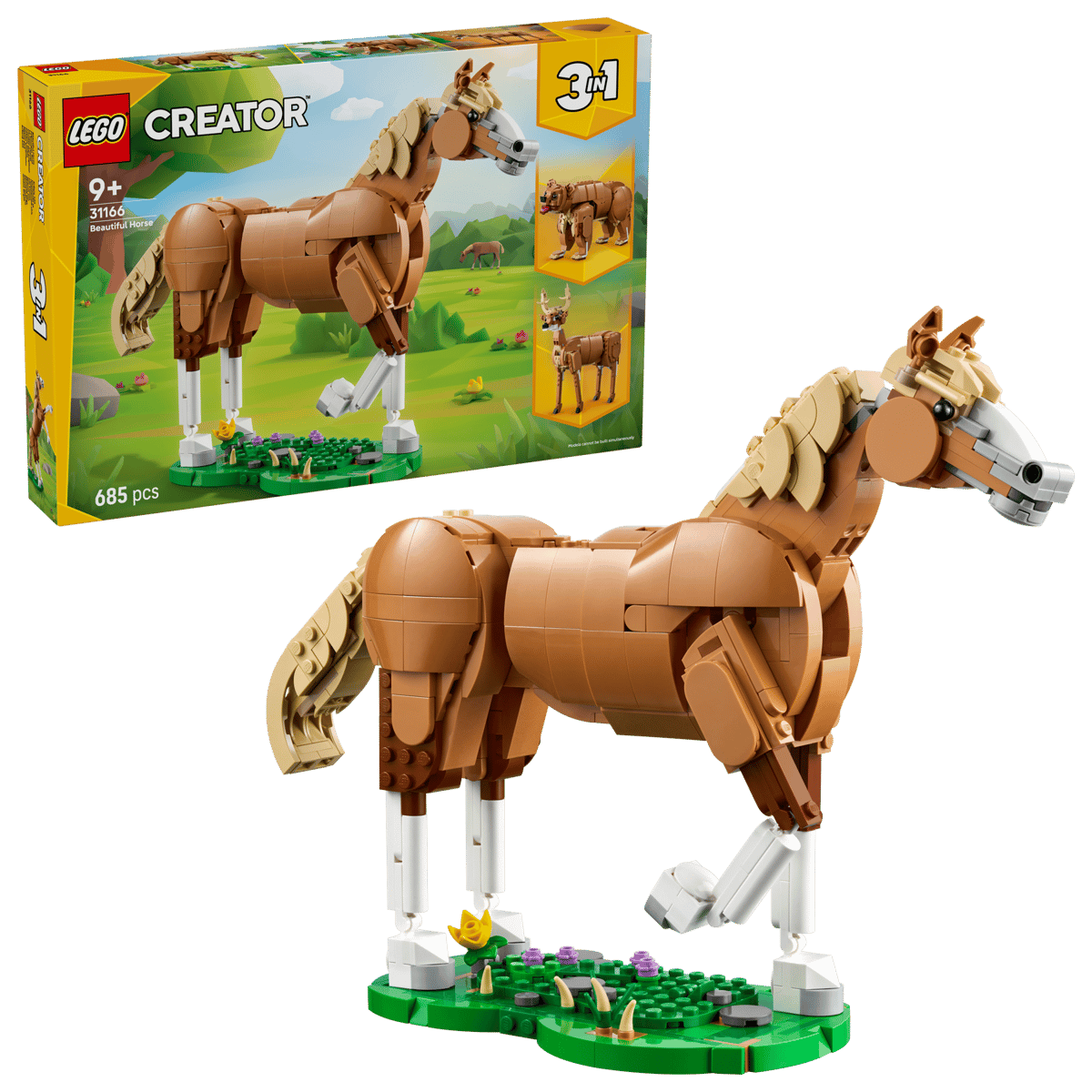 LEGO Creator 3in1 Beautiful Horse 685 Pieces 23 × 24 × 8 cm Multicolour