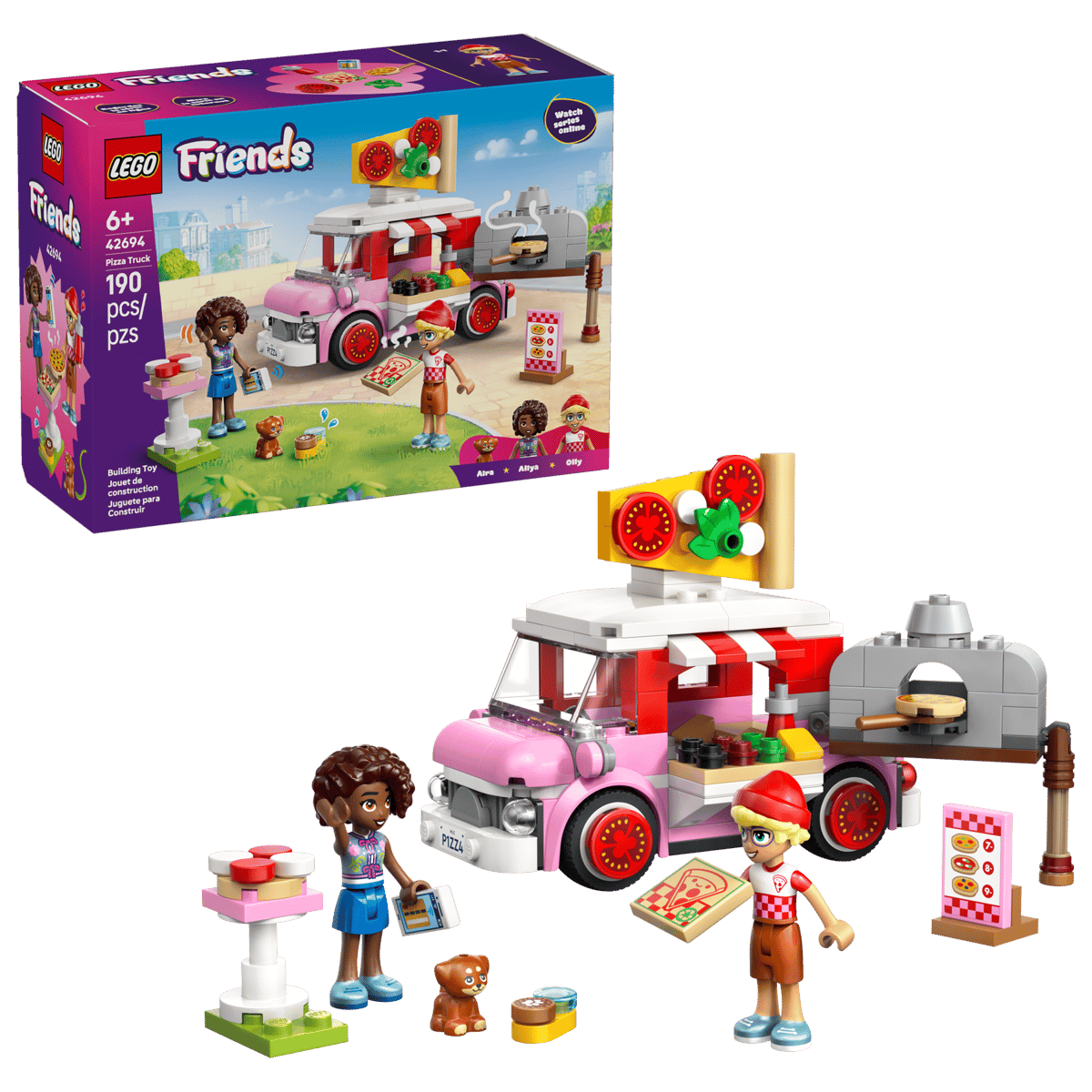 LEGO Friends Pizza Truck 190 Pieces 9 × 12 × 7 cm Multicolour