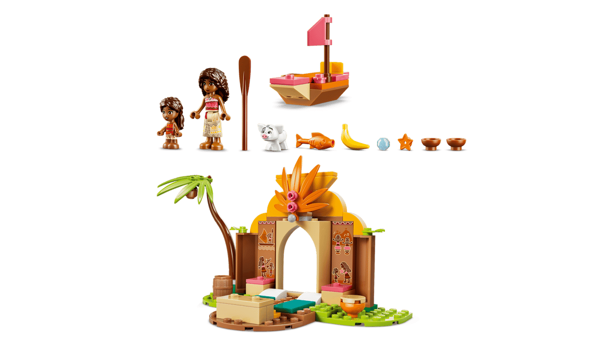 LEGO Disney Moana Village House & Boat 85 Pieces 11 × 6 × 3 cm Multicolour