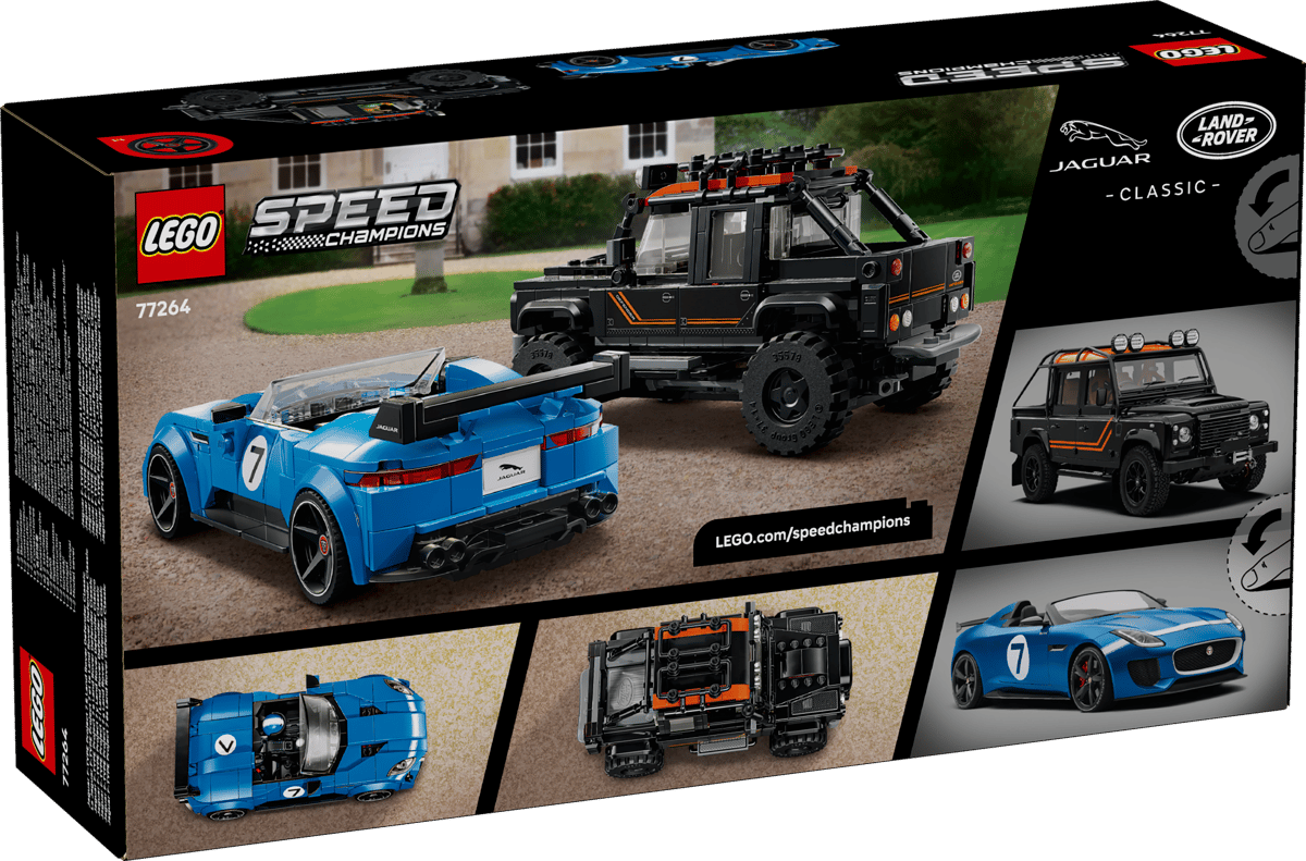 LEGO Speed Champions Jaguar Project 7 & Land Rover Defender 740 Pieces 10Y+ – Multicolor