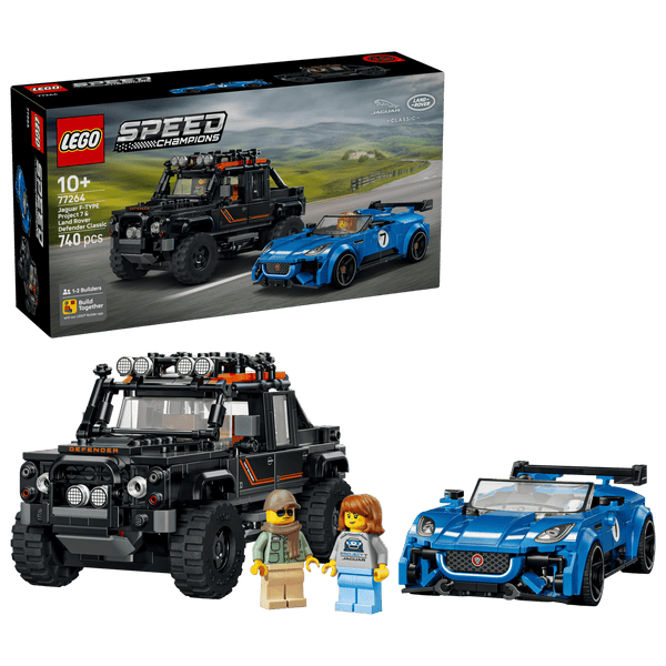 LEGO Speed Champions Jaguar Project 7 & Land Rover Defender 740 Pieces 10Y+ – Multicolor