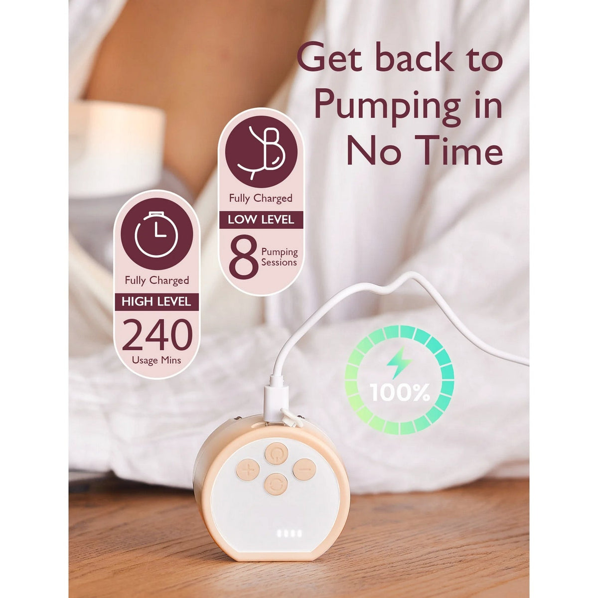 Momcozy Wearable Breast Pump S12 Pro - Pink
