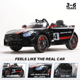 Formula Fun by EMotorad Mercedes-AMG GT4 Electric Ride-On Car 3–6Y – Black