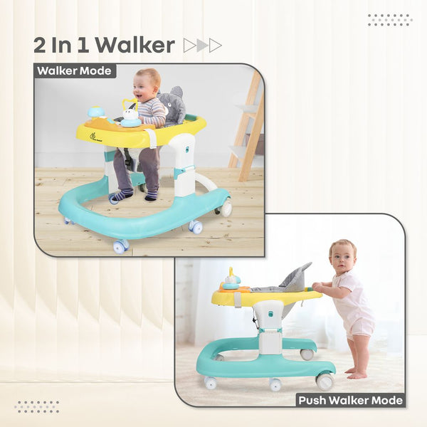 R for Rabbit Baby Walker Little Feet Sportz - Green Yellow