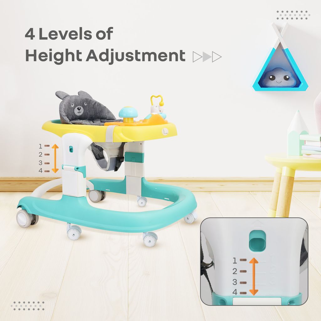 R for Rabbit Baby Walker Little Feet Sportz - Green Yellow