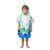 Quad Seven Playful Dolphin Hooded Towel Poncho for Boys (2–4 Years) – Soft Beach Robe with Sunglasses