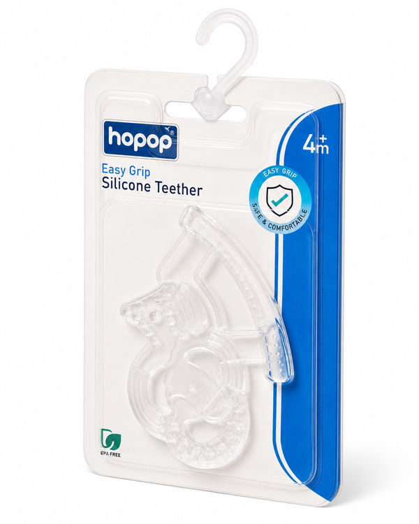 Hopop Easy Grip Silicone Teether for Teething Gums One Size β Assorted