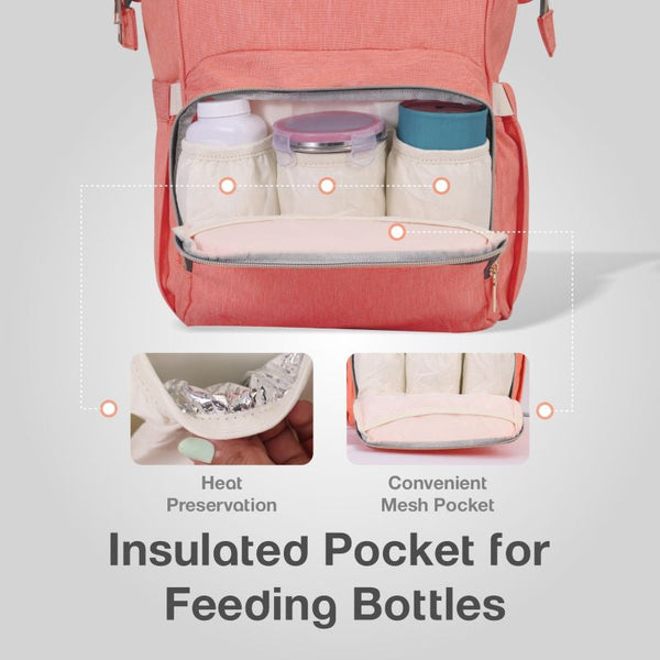 R For Rabbit Diaper Bag Caramello Pink