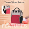 R For Rabbit Diaper Bag Caramello Red Cream