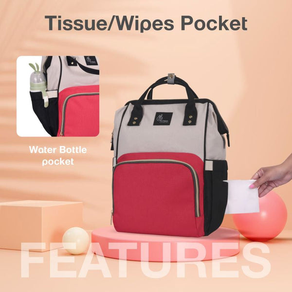R For Rabbit Diaper Bag Caramello Red Cream