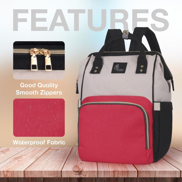 R For Rabbit Diaper Bag Caramello Red Cream