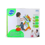 Hola Little Learners 37-Key Electronic Piano Keyboard & Stool Set 3Y+ Multicolor