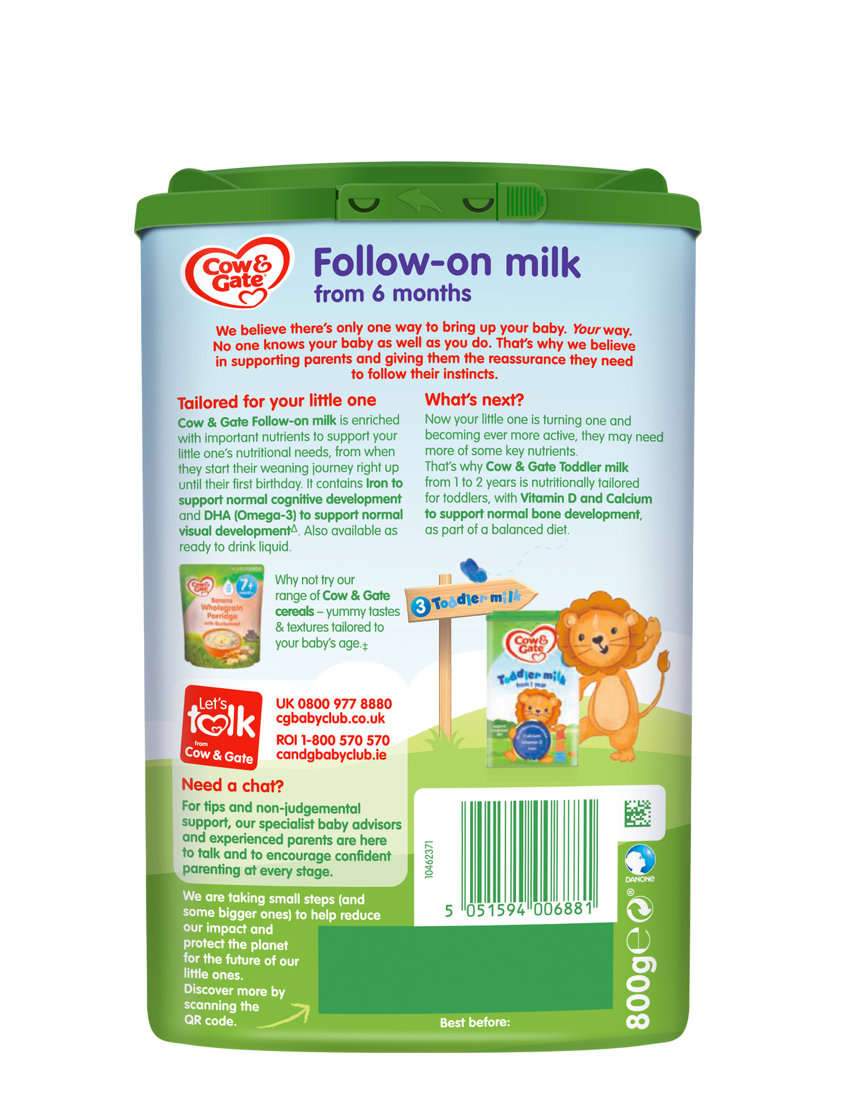 Cow & Gate Stage 2 Follow-on Milk 800g