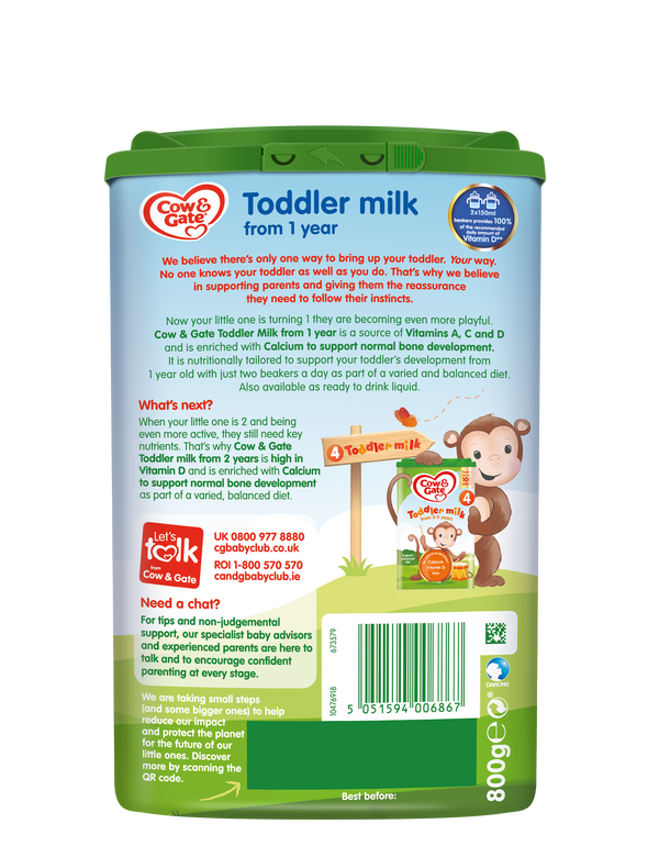 Cow & Gate Stage 3 Toddler Milk Powder 800g