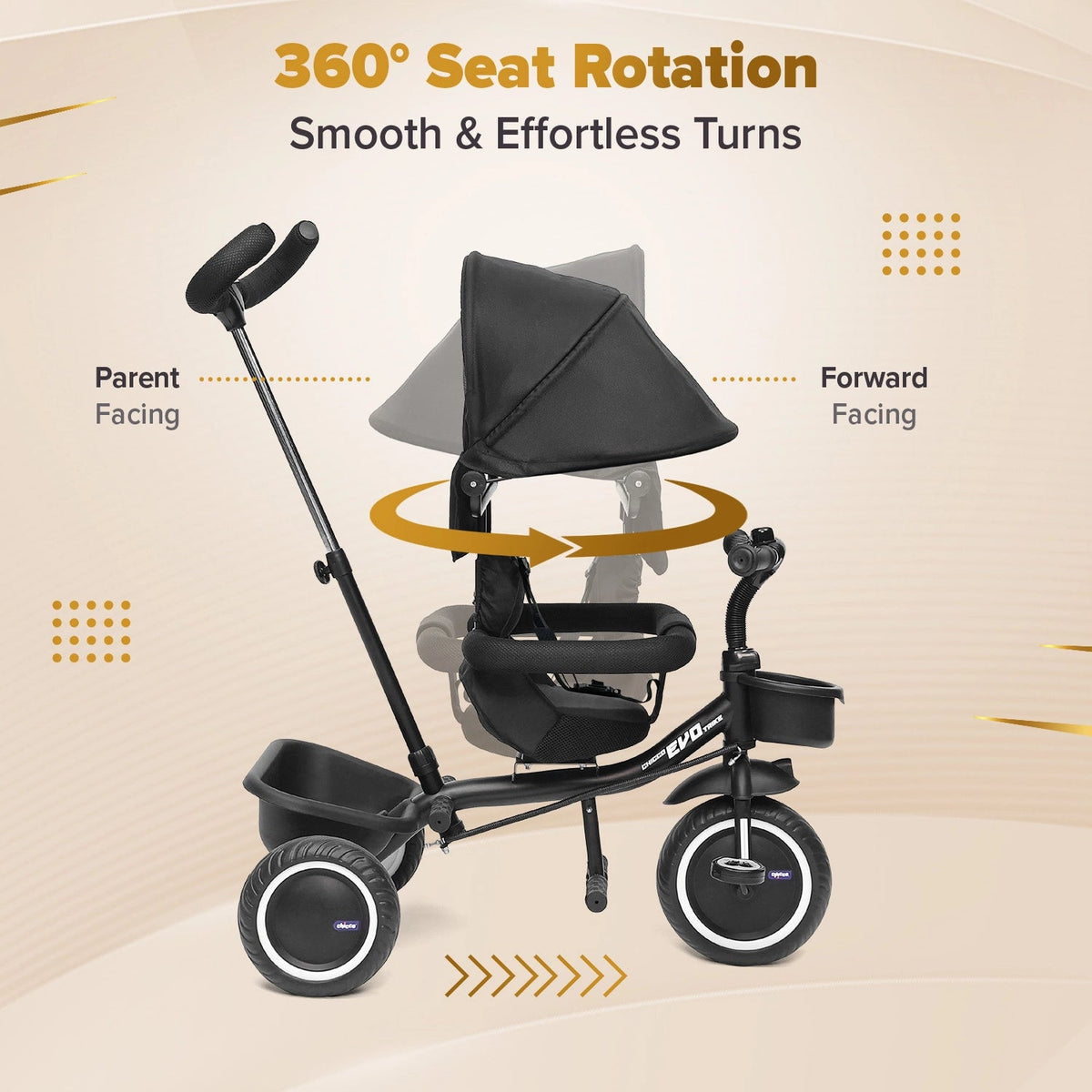 Chicco 4-in-1 Evolution Trike One Size Black