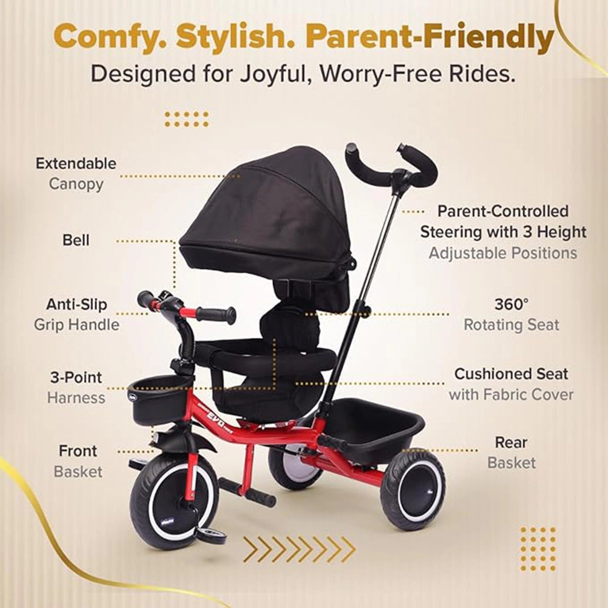 Chicco 4-in-1 Evolution Trike One Size Red
