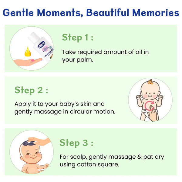 Chicco Baby Moments Virgin Coconut Massage Oil 200ml – Clear