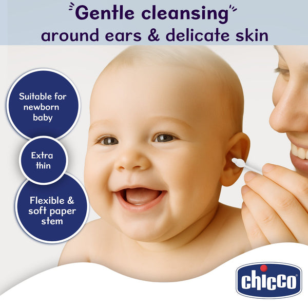 Chicco Cotton Buds with Eardrum Protection Pack of 60