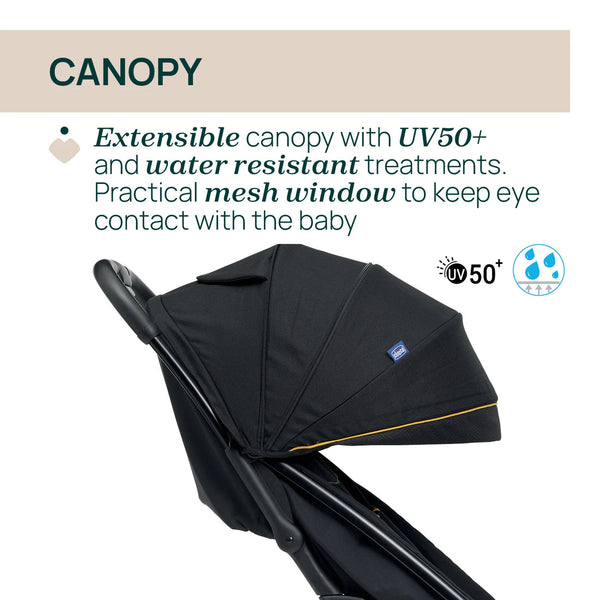 Chicco Glee Baby Stroller 0M+ - Uneven Black