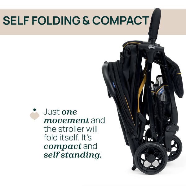Chicco Glee Baby Stroller 0M+ - Uneven Black