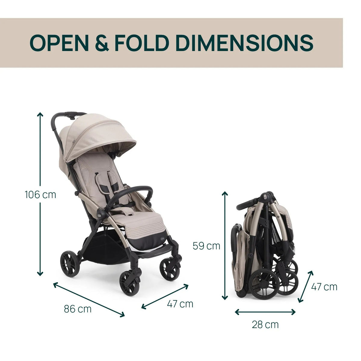 Chicco Goody XPlus Stroller One Size Sandshell Beige