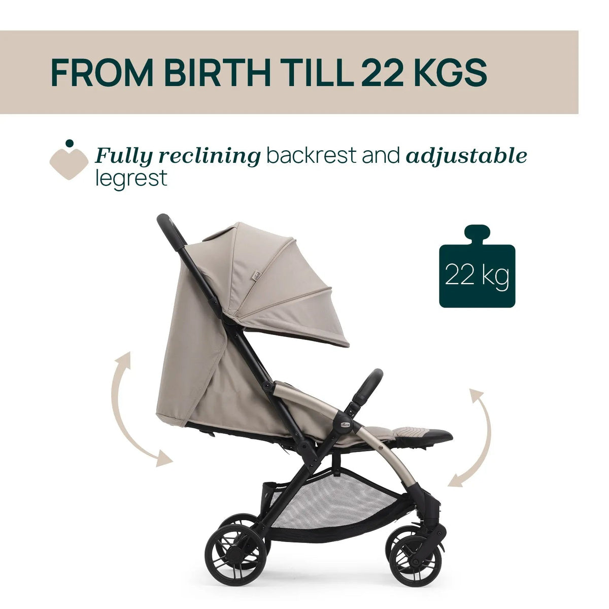 Chicco Goody XPlus Stroller One Size Sandshell Beige