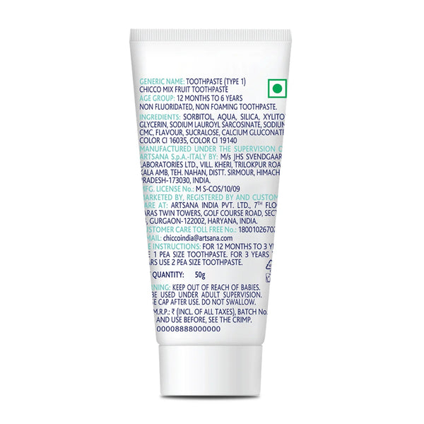 Chicco d Fruit Toothpaste 12M to 6Y