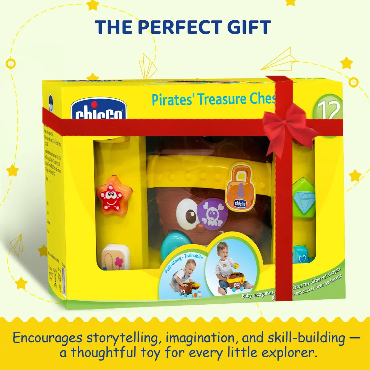 Chicco Pirates Treasure Chest Shape Sorter One Size Multicolour