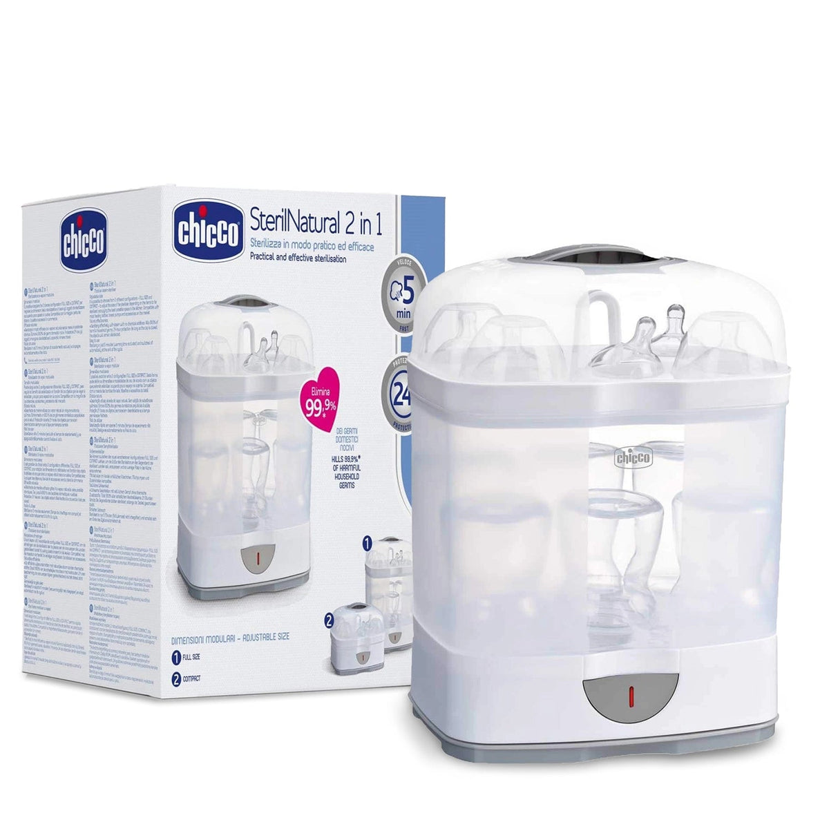 Chicco Steam Sterilizer 2-in-1 One Size White