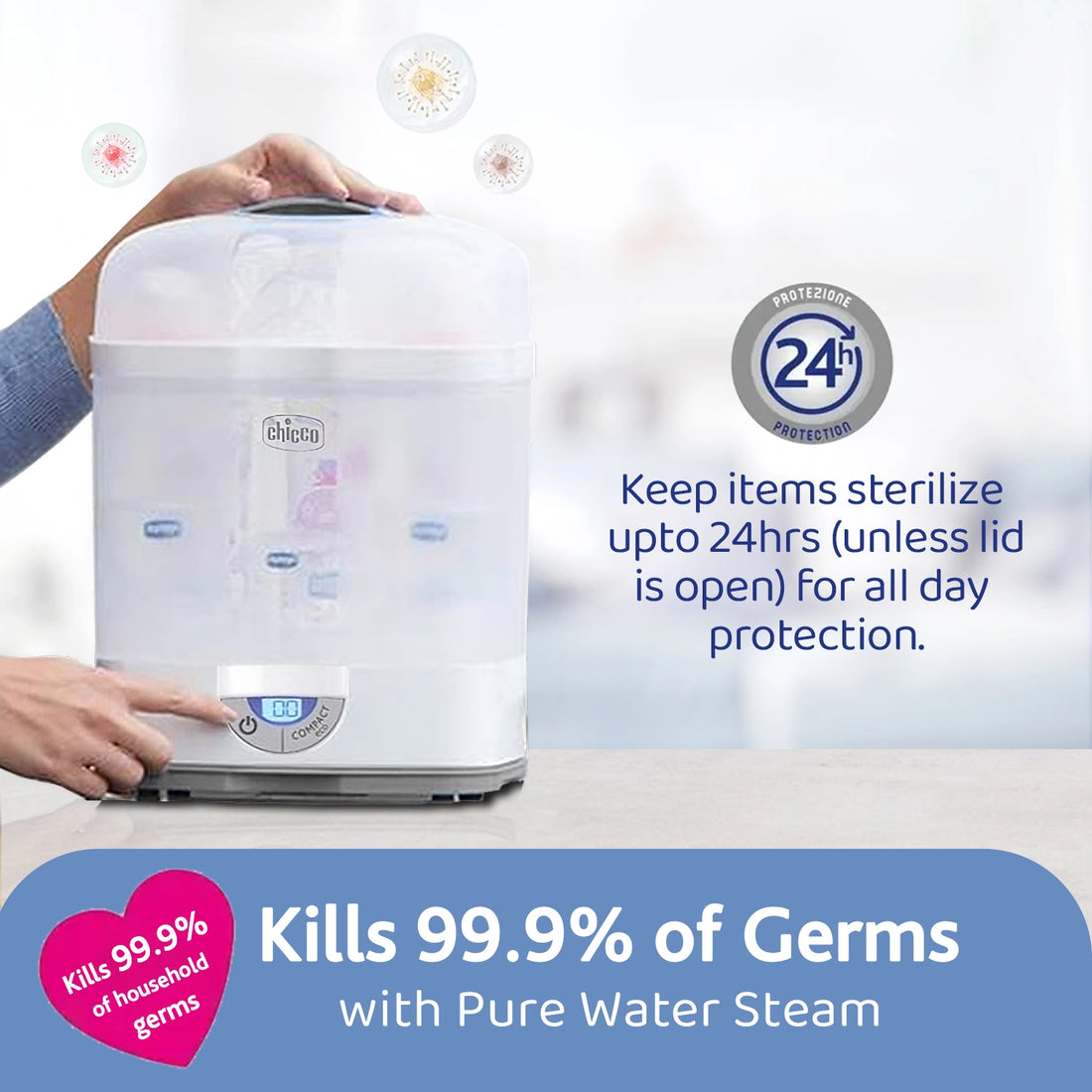 Chicco Steam Sterilizer 3In1 Standard Size White