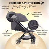 Chicco We 2 Lightweight Travel Stroller One Size Ebony Black