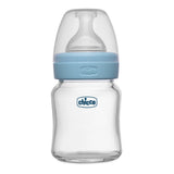 Chicco Well Being Glass Feeding Bottle 120 ml Slow Flow Blue