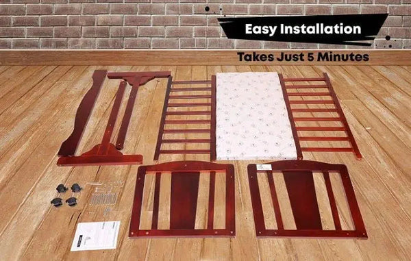 R For Rabbit Wooden Cradle Dream Time Brown