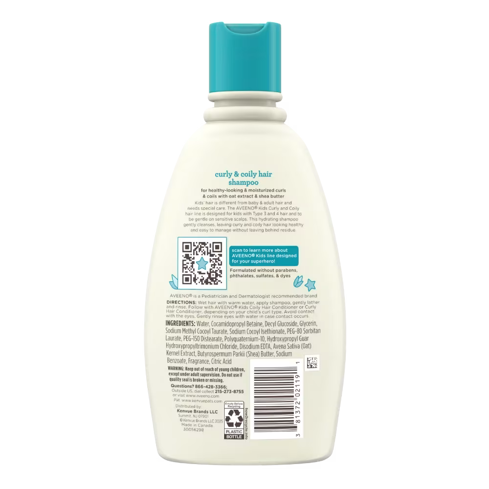 Aveeno Kids Curly & Coily Hair Shampoo 354ml