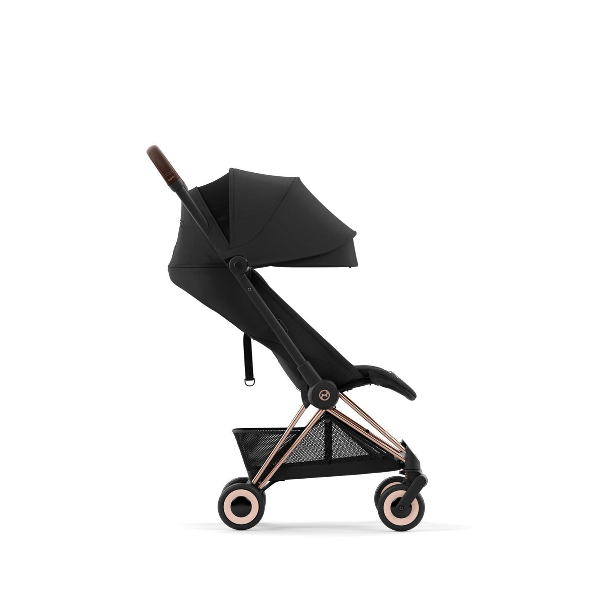 CYBEX Coya Stroller One Size Sepia Black with Rosegold Frame