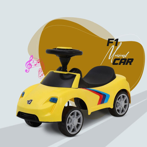Dash F1 Stylish Ride on Car with Music - Yellow