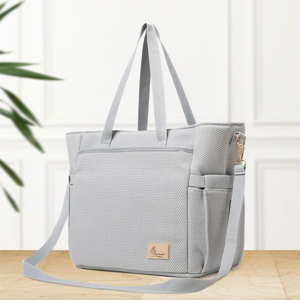 R for Rabbit Diaper Bag Caramello Tote Grey