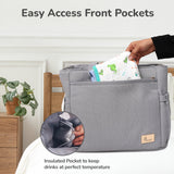 R for Rabbit Diaper Bag Caramello Tote Grey