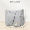 R for Rabbit Diaper Bag Caramello Tote Grey