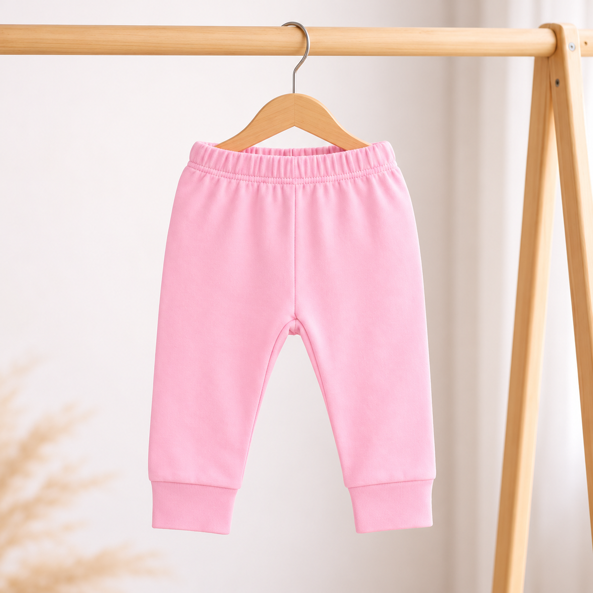 Hopop Baby Cotton Pajama Pants Pack of 1 0-3 Months Pink