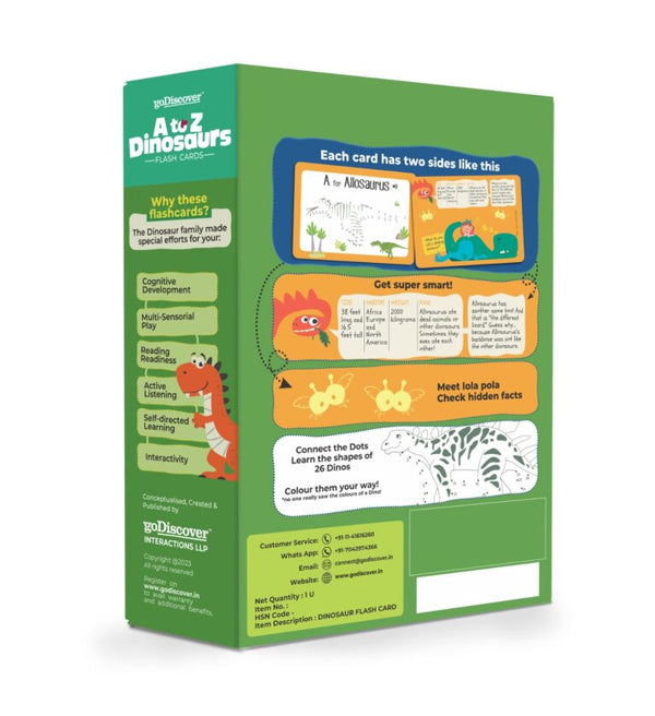 Go Discover A to Z Dinosaur Flash Cards