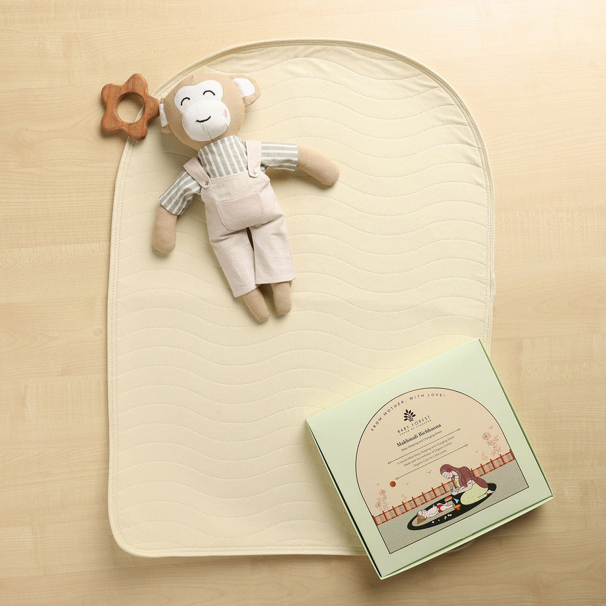 Baby Forest Makhmali Bichhauna Organic Cotton Sleeping & Changing Sheet