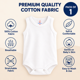 Babiano Cotton Blend Button Down Bodysuit Romper Pack of 1 White