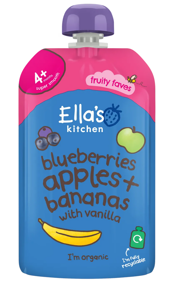 Ella's Kitchan Blueberries, apples, bananas and vanilla